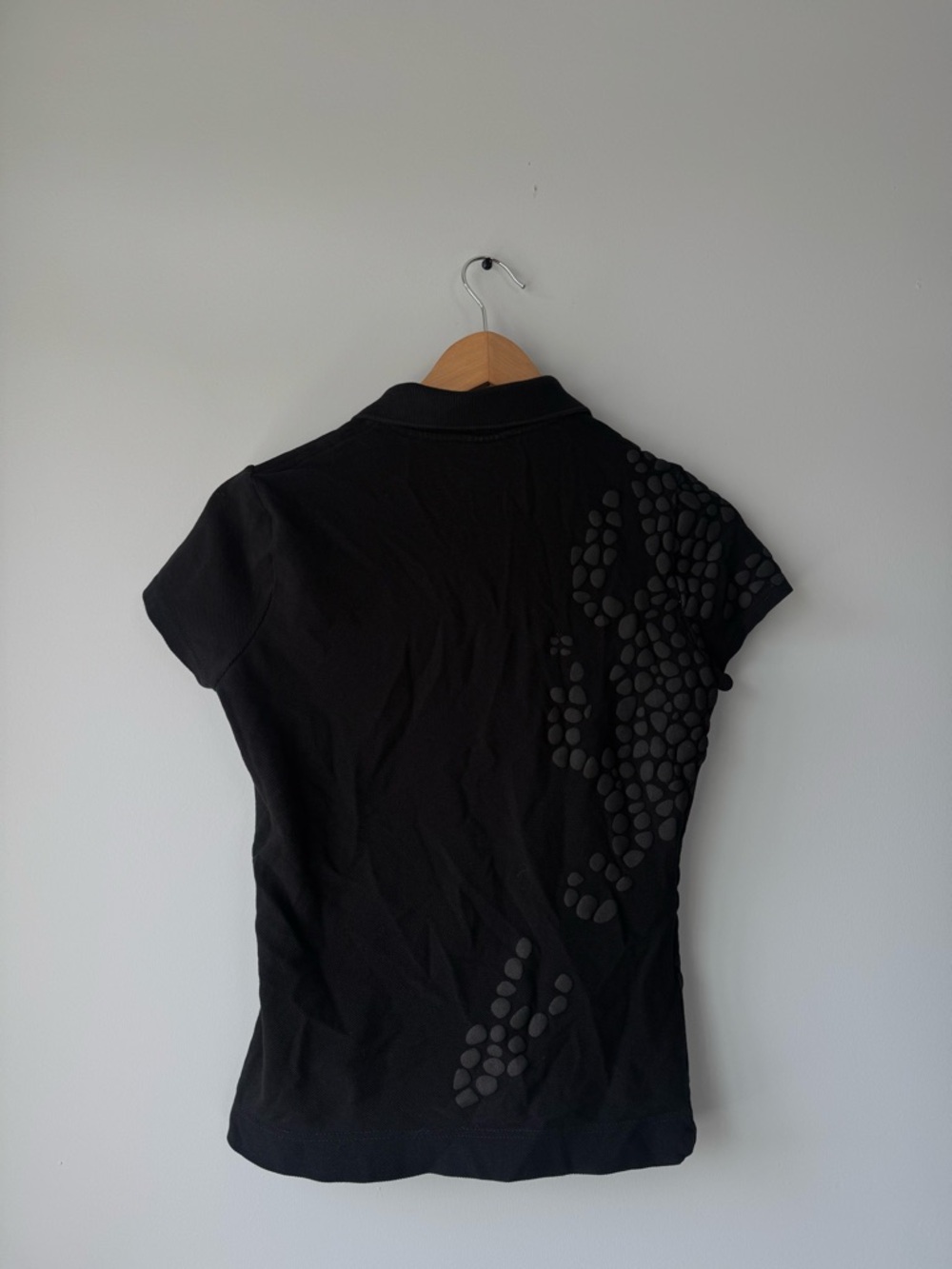 (S) Lacoste Black Short Sleeve Polo Top - Picture 5 of 6